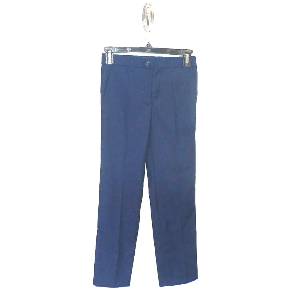 Nordstrom Boys‎ Flat Front 23" Inseam Adjustable Dress Pants in Navy Size 8 $30